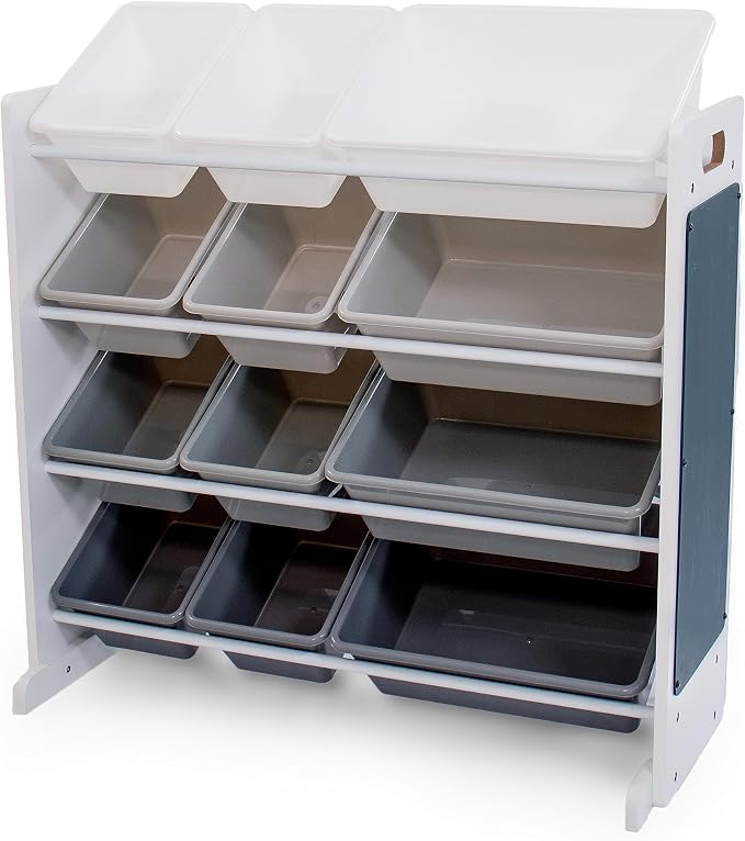 Humble Crew Kids Toy Organizer with 12 Bins, 4 Tier Storage for Playroom