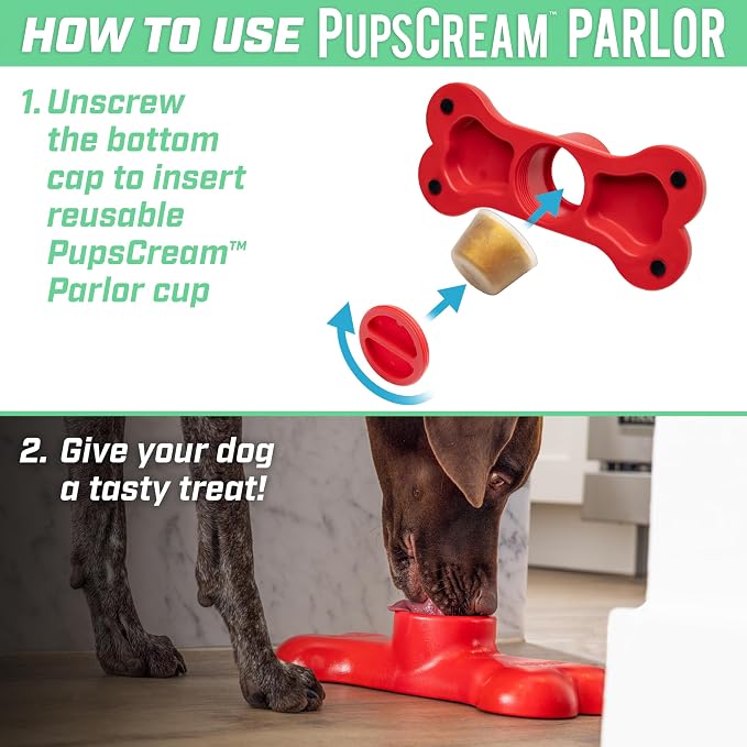 GoSports Pets PupsCream Parlor - Frozen Dog Treat & Ice Cream Holder - Non-Slip