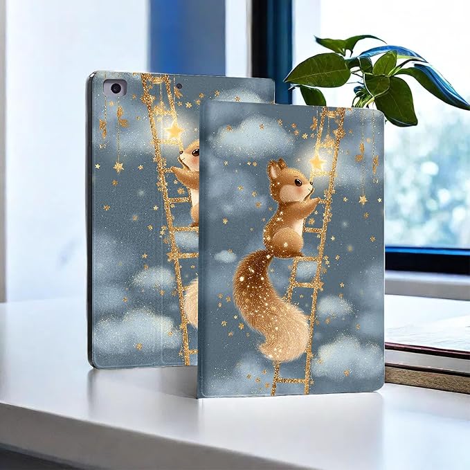 for Microsoft Surface Pro 8-13" 2021 Tablet Case,Auto Wake/Sleep,Adjustable Stand Protective Cover - Cute Squirrel Star