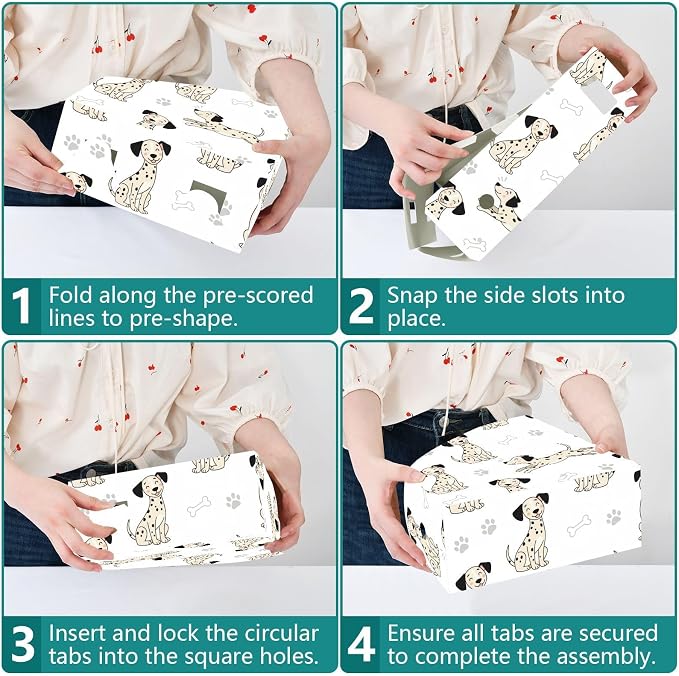 Emelivor Cute Dogs White Pets Pattern Magazine Holder Set of 3 Desk File Organizer Foldable Vertical Folder Holder with Labels for Office Organization File Box for Classroom and Home