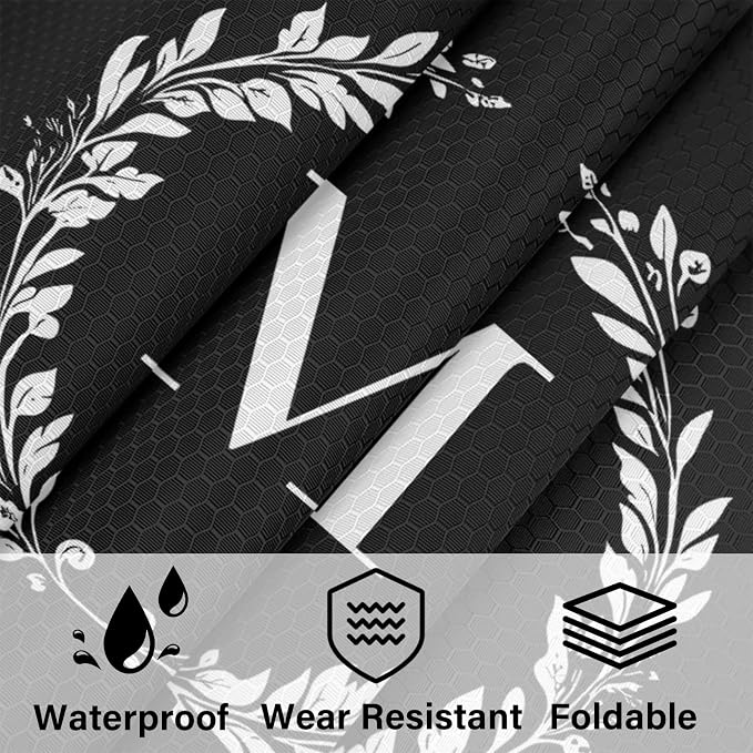 Letter M 6 Set Compression Packing Cubes Natural Floral Design Expandable Packing Organizer for Travel Accessories Luggage Suitcase Bag