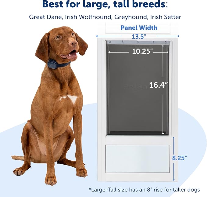 PetSafe Sliding Glass Pet Door, 1 Piece, Large-Tall Dogs to 130 lb, White