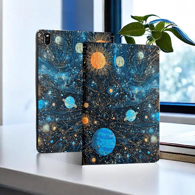 for Samsung Galaxy Tab S6 Lite 10.4" 2020/2022/2024 (SM-P620/P625/P613/P619/P615/P610) Tablet Case,Auto Wake/Sleep,Adjustable Stand Protective Cover - Autumn Sunflower Peony