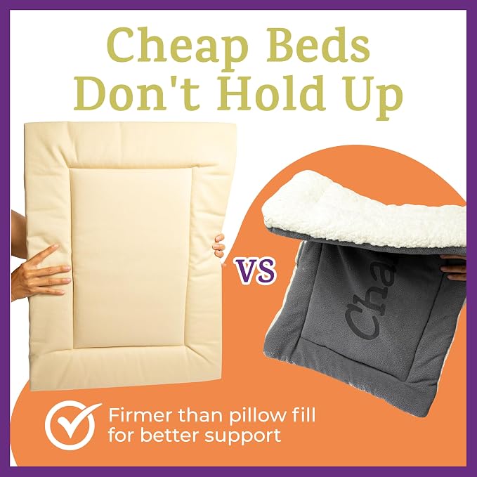 Pet Dreams Dog Crate Pad - Washable Kennel Mat, Crate Pads for Dog Cages, Non-Toxic, Flat Indoor Cat Bed, Fits iCrate 18, 24, 30, 36, 42, 48 Inches (Pink, Medium, 30")