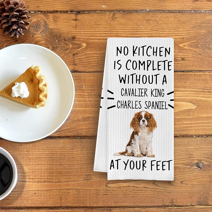 Cavalier King Charles Spaniel Gifts Kitchen Towels, Cavalier King Charles Spaniel Dish Tea Towels, Dog Mom Gifts Hand Towels for Kitchen Decor, Dog Lover Gifts, 16x24 Inch