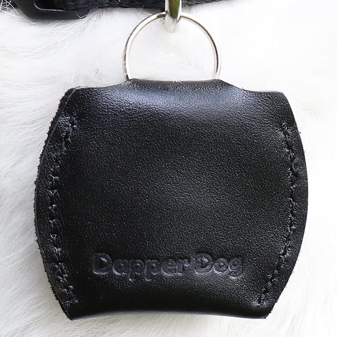 Dapper Dog Leather Dog Tag Silencer (Black)