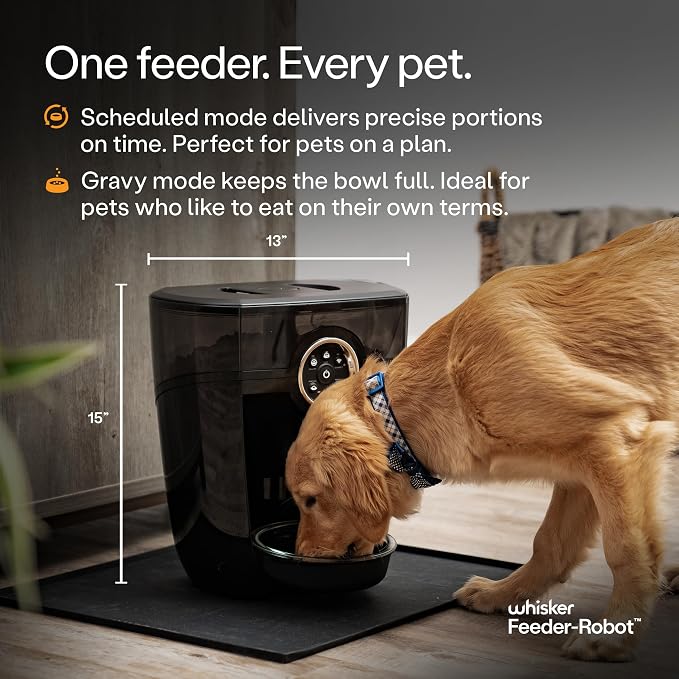 Feeder-Robot by Whisker, Black with Smoke-Grey Hopper