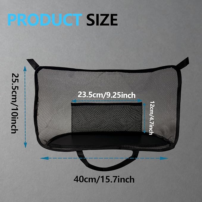 Purse Holder For Car Between Front Seat, Net Pocket Handbag Holder & Backseat Pet/Kid Barrier, Organizer Mesh Bag Storage For Phones/Snacks, Car Accessories For Women