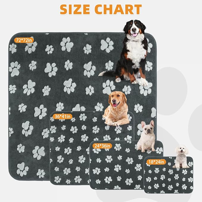 Washable & Waterproof Dog Whelping Pad for Large Dogs, 36x41in Super Absorbent & Soft Warm Plush Puppy Pads Potty Training, Quick Dry Reusable Pet Mats for Whelping Box Supplies,Playpen,Crate