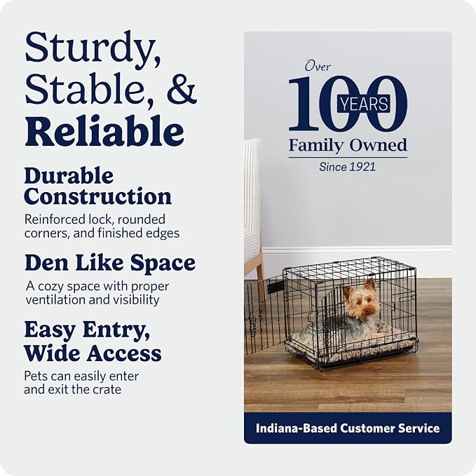 Midwest 18-Inch Double Door iCrate, for Tiny Breeds, Up to 10 lbs