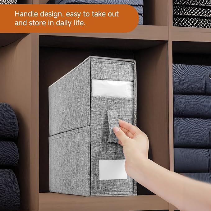Simple&Opulence 2 Pack Bed Sheet Organizers and Storage (Queen & King Size), Foldable Sheet Set Organizer for Linen Closet, Folding Bedding Storage Box for Bedsheet Duvet Cover, Linen