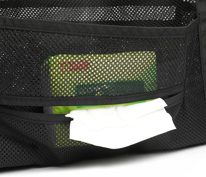 Car net Pocket Handbag Holder, car Purse Holder can be Used to Store Items, Protective Barrier for Children and Pets in The Back seat of car, Helps to Drive Safely (Black)