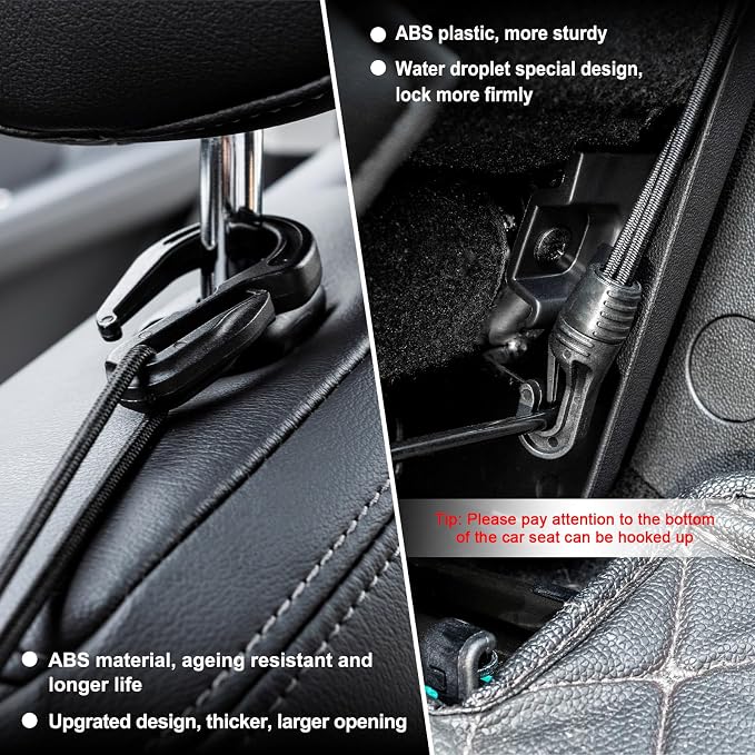 3-Layer Car Mesh 11.8" x 10.6" Organizer Between Front Seats | Kid Dog Pet Net Barrier Car Net Pocket Elastic Tissue Purse Holder Netting For Midsize SUV, Van
