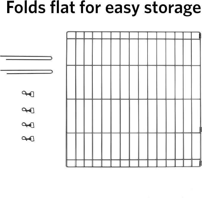 MidWest Homes for Pets Universal Pet Playpen 2-Panel Extension Kit | Fits Metal 24-Inch Dog Pens | Kit Measures 24H x 47.50W Inches| Includes 4 Thumb Snaps, 2 Ground Stakes
