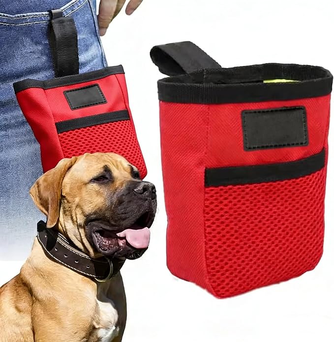Dog Training Treat Pouch Small Portable Dog Treat Pouch Bag with Clip Pet Bait Snack Reward Puppy Training Container Food Treat Feeding Holder Mini Dog Treat Tote Waist Bag for Pet Training Walking