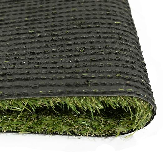 Ottomanson Artificial Grass Puppy Potty Training Pad with Tray, 15" x 30" Reusable Pee Pad for Small Pets and Dogs