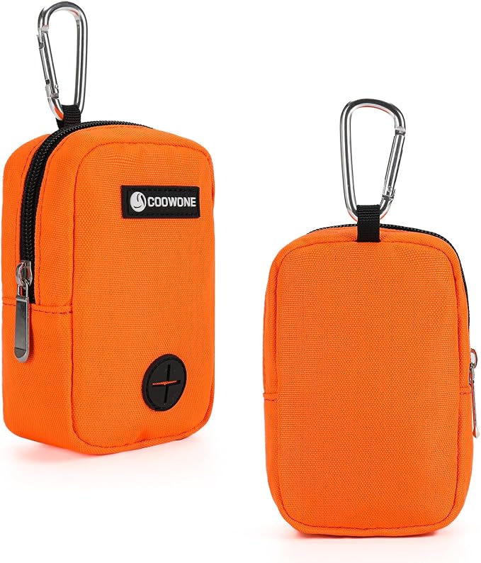 Small Dog Treat Bag, Portable Dog Treat Bag for Leash with Clip, Puppy Training Bags Built in Poop Bag Dispenser, Pocket Sized Dog Treats Pouch, Doggie Snack Rewards Bag, Dog Treat Carrier
