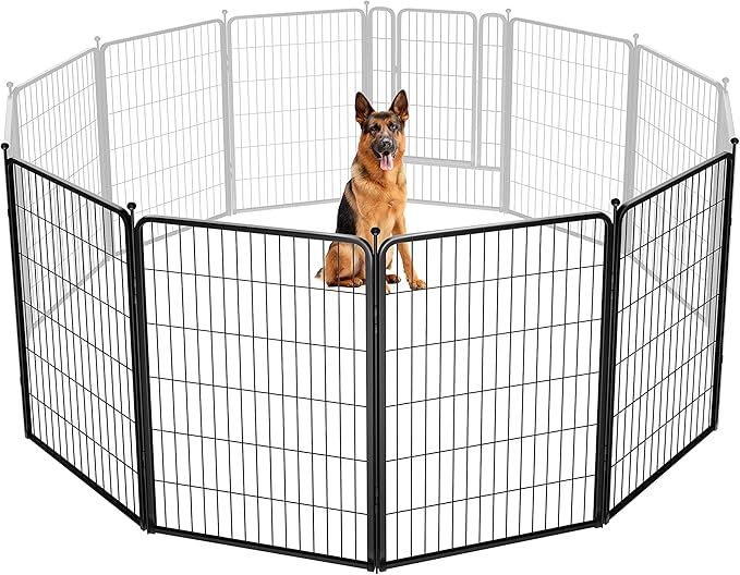 FXW Rollick Dog Playpen, Indoor, Yard & RV Camping, 45" H, 4 Panels | Easy setup, Heavy-duty, DIY layouts, for Large Dogs, Patented