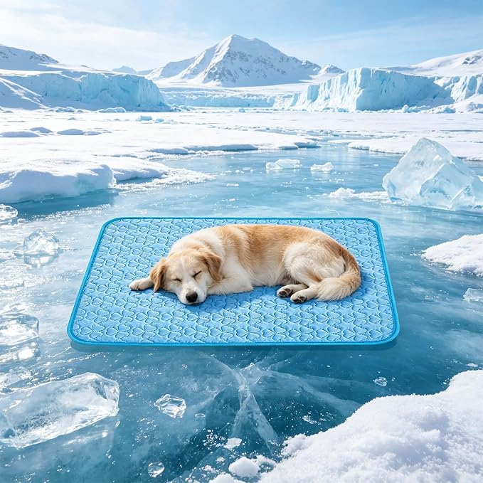 Pet Cooling Mat - Anti-Slip Sleeping Cushion for Puppy | Washable Summer Cat Cooling Pad for Puppy Kitten Floor Sofa Crate Home Travel Bedding Small Medium Dog Kennel
