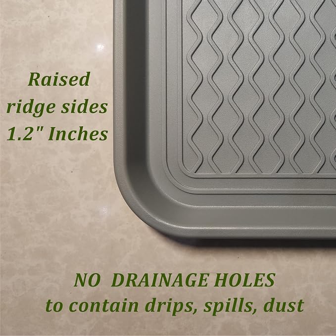 Large Multifunctional Boot Tray 2 Pack Boot Mat Washable Indoor or Outdoor Tray Mat Doormats for Shoes Boots Plants Pots Paint Tins Pet Bowls Car Storage, 30 x 15 x 1.2 Inches