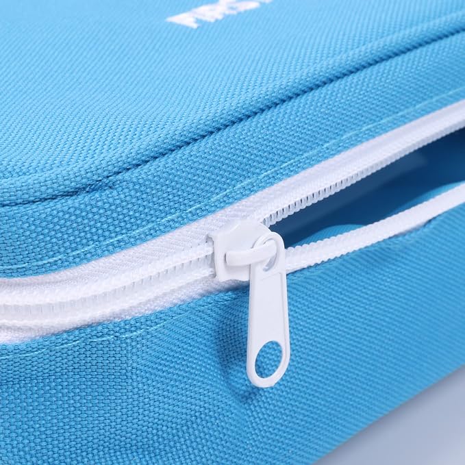 First Aid Bag First Aid Kit Empty Medical Storage Bag Red Trauma Bag for Emergency First Aid Kits Car Workshop Cycling Outdoors (Blue Handle)