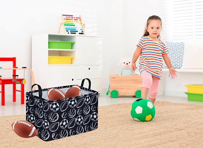 MAIZMZ Kids Hamper Storage Bins Organizer Toy Box Laundry Basket Large Canvas Collapsible Chest for Home/Dorm/Kitchen/Pet/Office/Closet/Shelf/Gift Baskets
