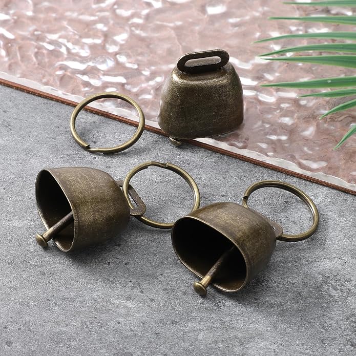 3 PCS Copper Collar Bells, Collar Charms, Bells for Dog Collars, Anti Lost Training Bell, Retro Craft Bell, Pets Pendant Accessories for Dogs, Cats