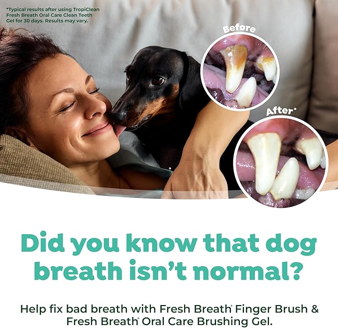 TropiClean Fresh Breath Finger Brushes for Pets, 2 pack -