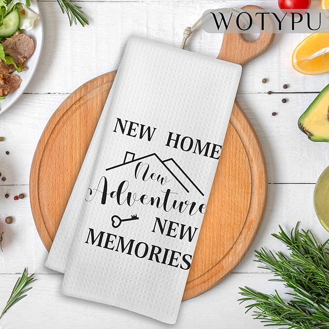 New Home Decor Kitchen Towels, Housewarming Gifts New Home Dish Tea Towel for Kitchen Decor, Homeowner Gifts Hand Towels for Bathroom, 16x24 Inch