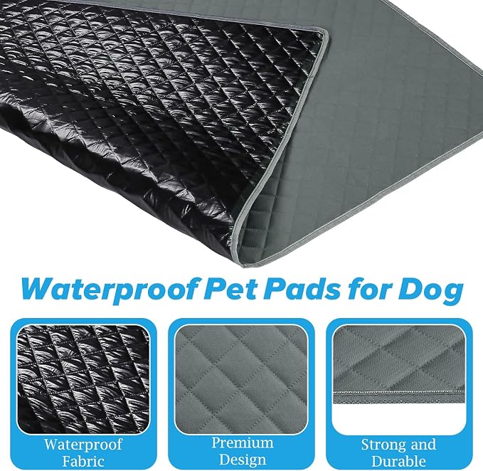 Washable Pee Pads for Dogs 72"×72" Reusable Puppy Pads Extra Large, Waterproof Pet Training Pads Leakage Non-Slip, Dog Pee Pads Whelping Pads for Playpen, Crate, Sofo, Car, Bed