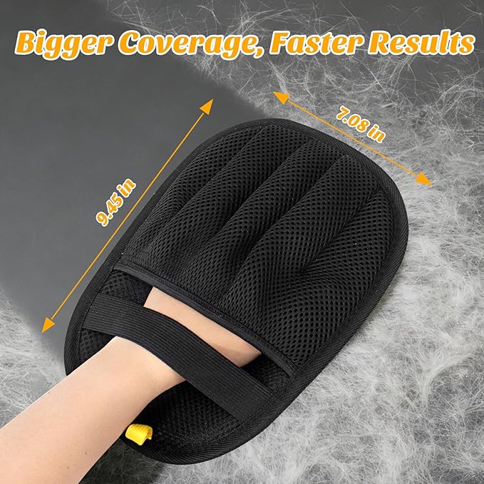 Coppthinktu Pet Hair Removal Glove for Dogs Cats, Pet Hair Remover Brush Electrostatic Five-Finger Dog Hair Remover Tool, Upgraded Reusable Magic Brush for Clothing, Laundry, Carpet, 1 PCS