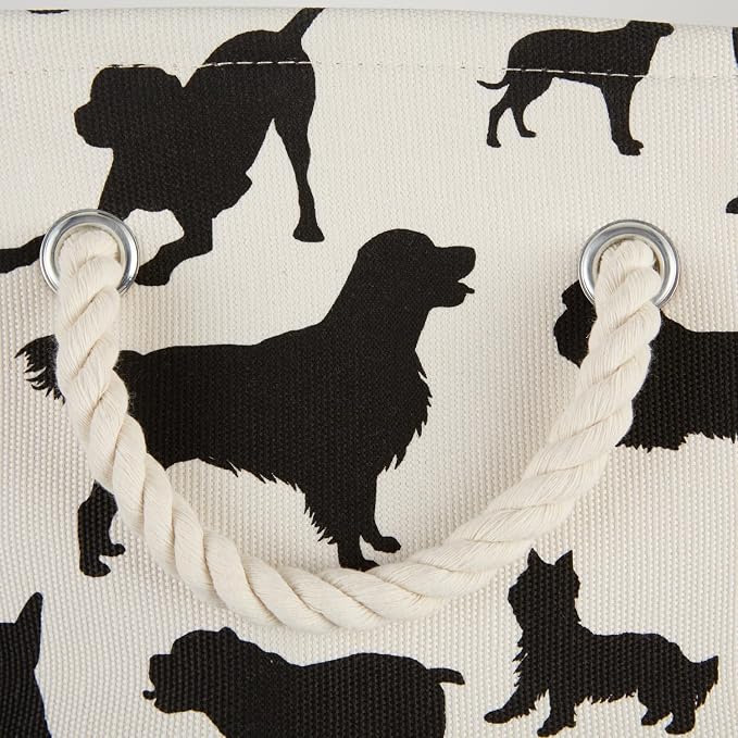 Bone Dry Pet Storage Collection Collapsible Bin, Medium Rectangle, 16x10x12, Dog Show Print