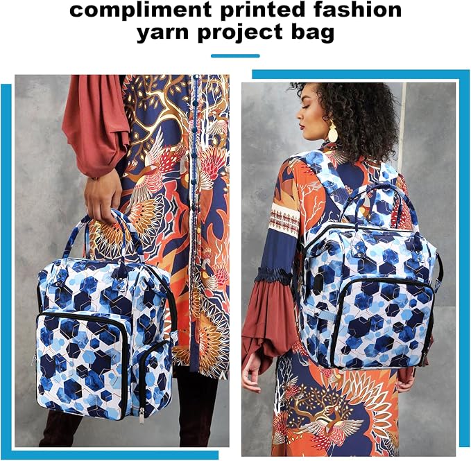 crochet bag,knitting bagBackpack and Tote Bag Storage Bag ，Large capacityYarn Storage Organizer Travel Crochet Bag Women Carrying Crochet Accessories Knitting Needles Crochet