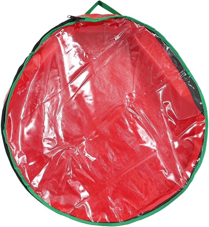 MAGICLULU 1pc Christmas Wreath Storage Bag Window Packing Bag for Holiday Decorations for Wreaths and Seasonal Items Storage Container