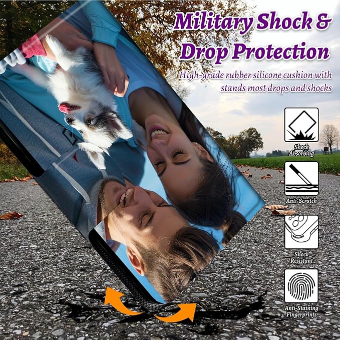 Rotating Handle Case for Samsung Galaxy Tab A11 Plus 2026/A9 Plus 11" 2024, 360 Degree Swivel Kickstand with Magnetic Closure Shockproof Leather Protective Cover for Women Men, Customized