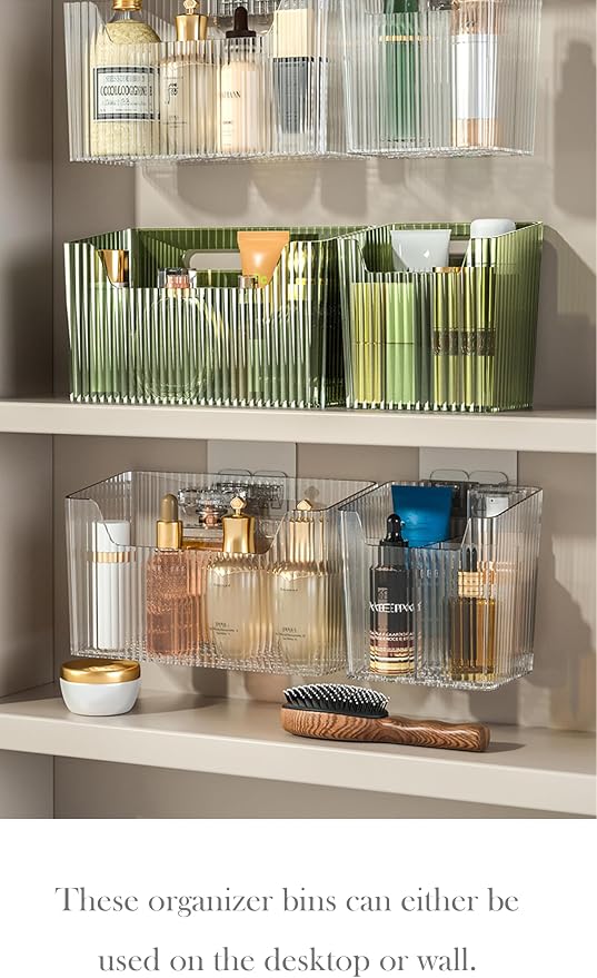 Lae Nuvole Adhesive Cabinet Door Organizer, 2 Pack Wall Shower Caddy, Green | 4 Adhesive Straps, No Drill Wall Mount, Renter Friendly, BPA-free stackable; Fits Bathroom, Kitchen, Apartment, Pantry, RVs