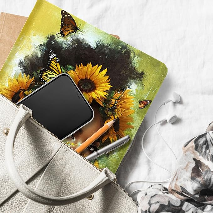 for Microsoft Surface Go 4/3/2/1-10.5" 2021 Tablet Case,Auto Wake/Sleep,Adjustable Stand Protective Cover - Sunflower Butterfly African Girl
