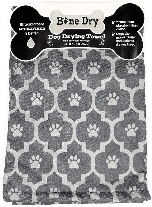 Large Dog Grey Drying Towel