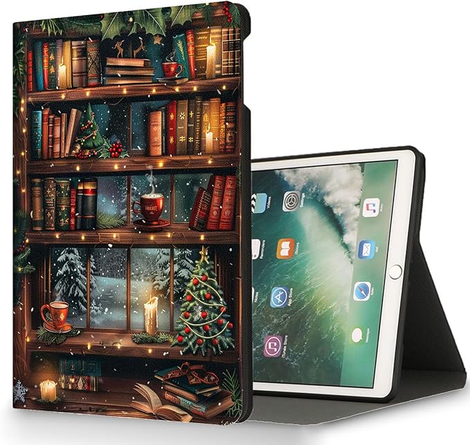 for Samsung Galaxy Tab A 8.0 2017 Model T380/T385 Tablet Case,Auto Wake/Sleep,Adjustable Stand Protective Cover - Bamboo Ink Painting