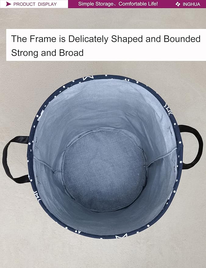 Star Fabric Storage Bin Nursery Organizer Basket | Organizer Bin Dirty Clothes Collapsible Waterproof for College Dorms, Boys and Girls Bedroom,Bathroom
