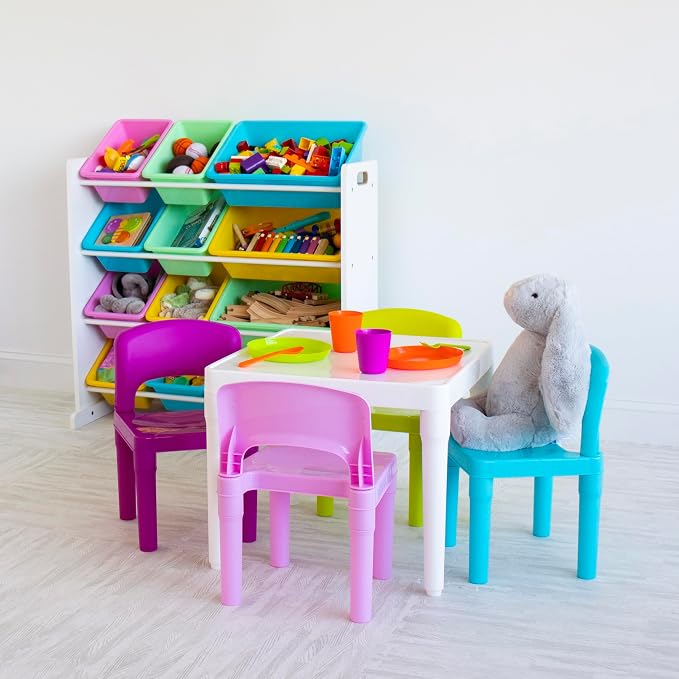 Humble Crew Kids Toy Organizer with 12 Bins, 4 Tier Storage for Playroom