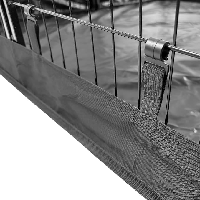 PJYuCien Puppy Playpen Plus Storage Bage with Bottom, 8 Panels 24" H | Heavy Duty, Dog Fence for Small Dogs, Foldable Square Pen, Indoor, Outdoor, Backyard Pasture, Camping, Protects Floors