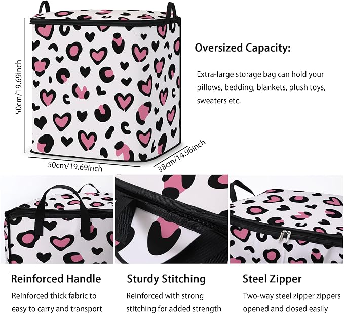2pcs blanket storage bag for under bed,closet organizers 95L | clothing sweater sheet bedding comforter duvet quilt pillow toy storage bags with lids,dorm room essentials for containers