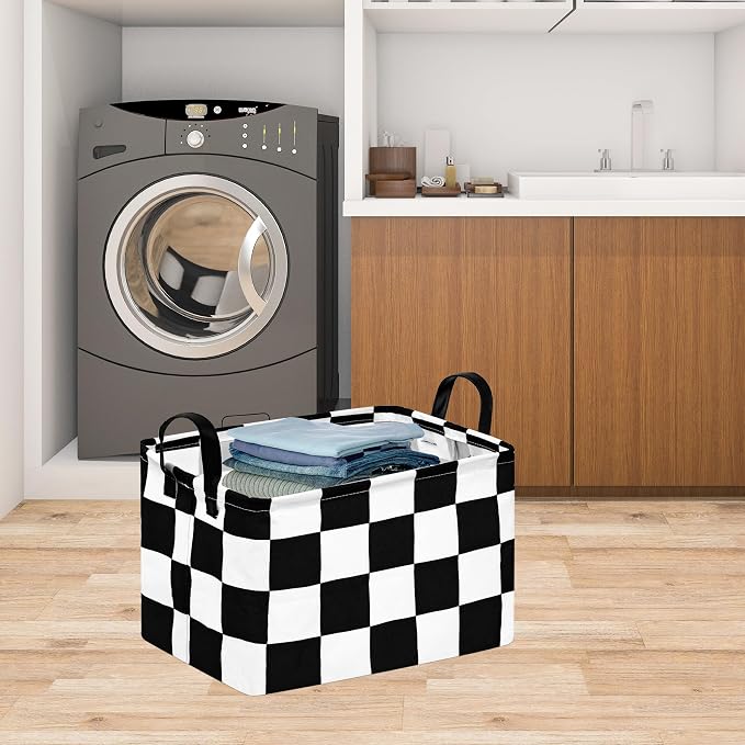 Storage Bin for Shelves Rectangle Closet Baskets Foldable Box with Handles, Gray Storage Bins, Storage Boxes for Home Office Car Dormroom