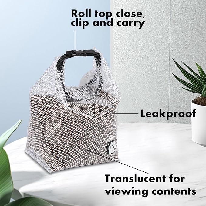 Dog Food Travel Bag 2Pack,Pet Travel Food Storage Container, Leakproof, Pet Safe,Foldable, for Maximum Freshness, for RV Road Trips, Camping, Longterm Dog Boarding Gear Accessories/white