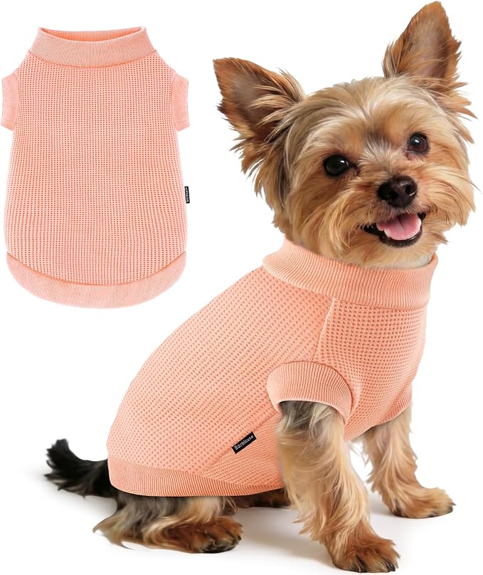 1 Pack Dog Shirt for Small Supplies Functional Waffle Dog Clothes Warm Soft Sweatshirt Outfit for Dogs Cats Pet Apparel