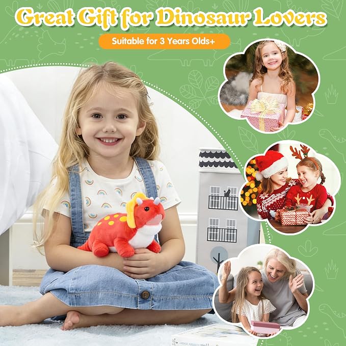 BB FUN HOUSE Pencil Case for Kids, 3D Plush Animal Dog Dinosaur Pencil Pouch Soft Stationery Storage Pen Bag for Girls and Boys School Supplies