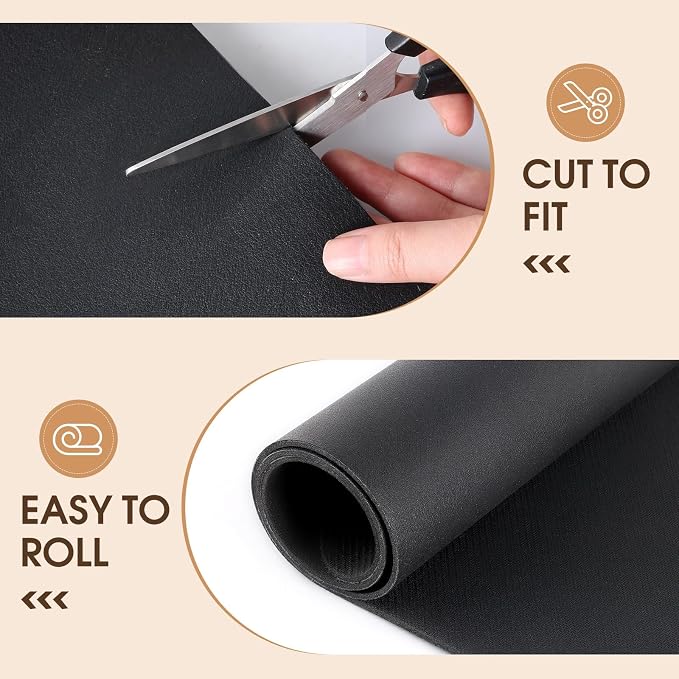 Coffee Mat Super Absorbent Dish Drying Mat Coffee Bar Mat 12"x 19", Black