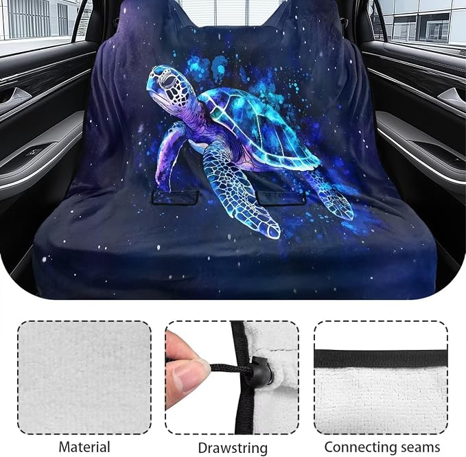 Renewold Car Back Seat Towel Cover After Gym Running Surfing Rear Bench Protective Dog Car Seat Cover Cushion Mat Fit Most Vehicles Bus Train Sea Turtle Camping Blanket Pads