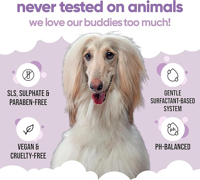 White Dog Shampoo by Buddycare | Brightening and Whitening Shampoo for Dogs | Deep Cleansing, Fresh Scented | with Aloe Vera and Pro Vitamin B5 (50.72oz)